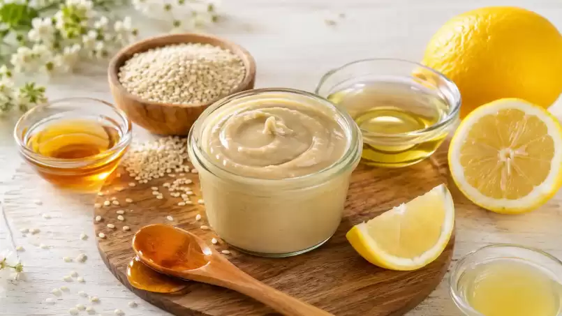 Pasta sezamowa z miodem i cytryną
